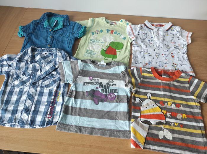 Lot été : 2 chemises + 4 t-shirts+ 2 shorts - photo numéro 1