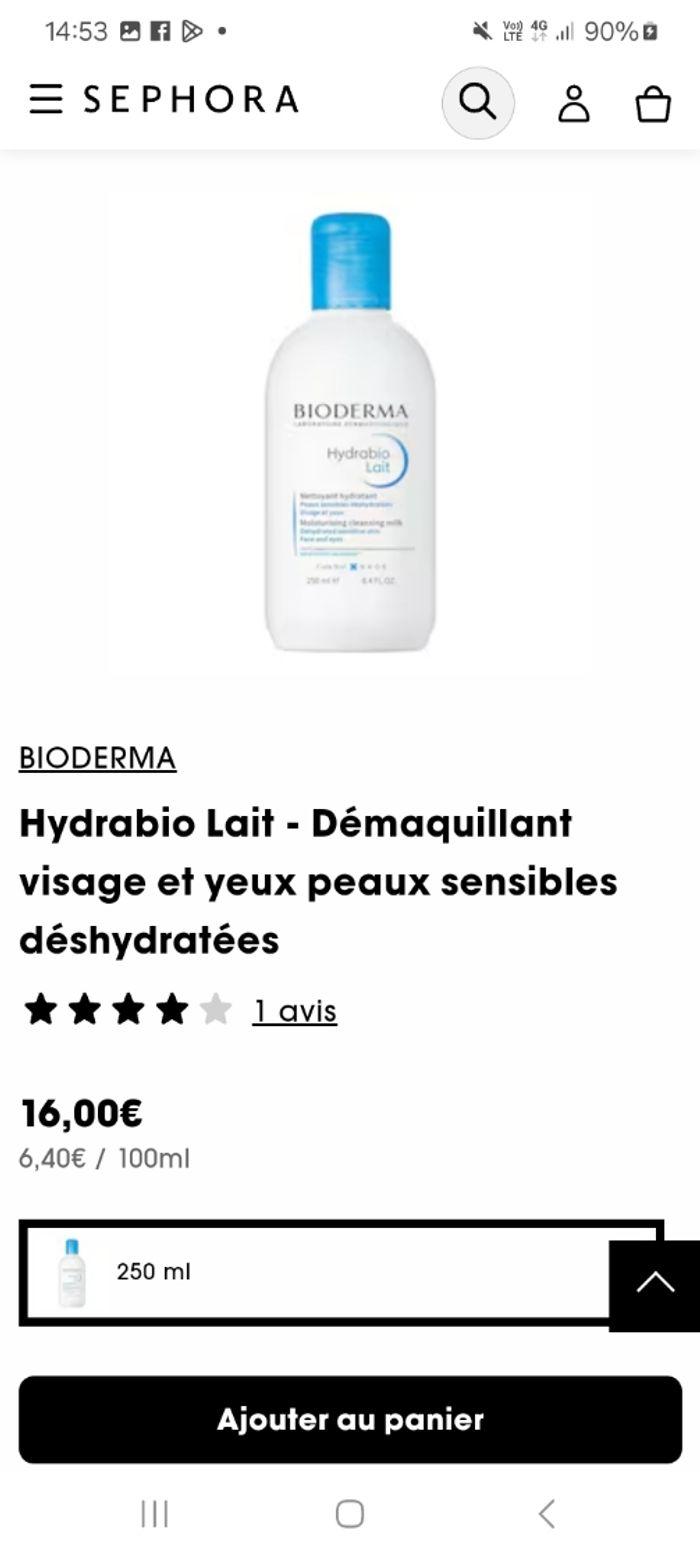 Lait démaquillant bioderma