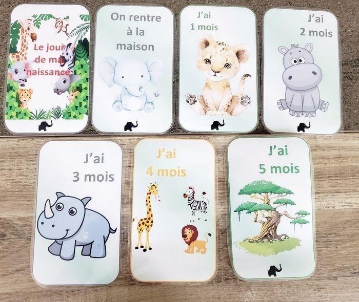 Cartes étapes Jungle pour bébé - photo numéro 2