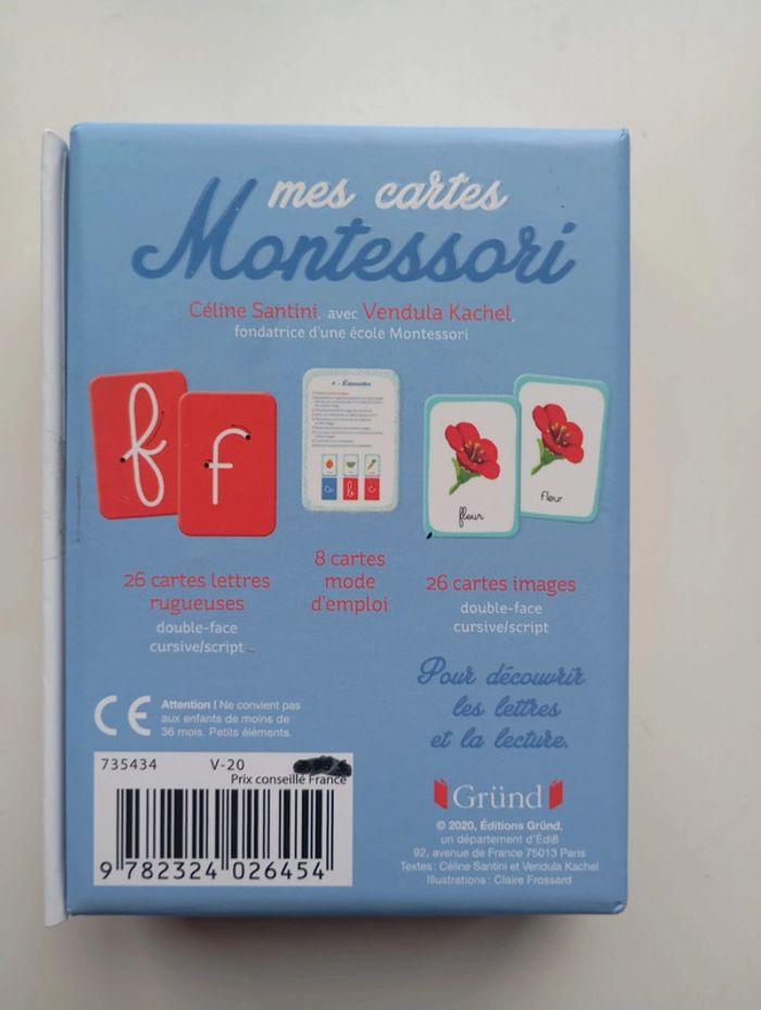 Mes cartes Montessori – Coffret d'éveil avec 26 cartes rugueuses de l'alphabet - photo numéro 2