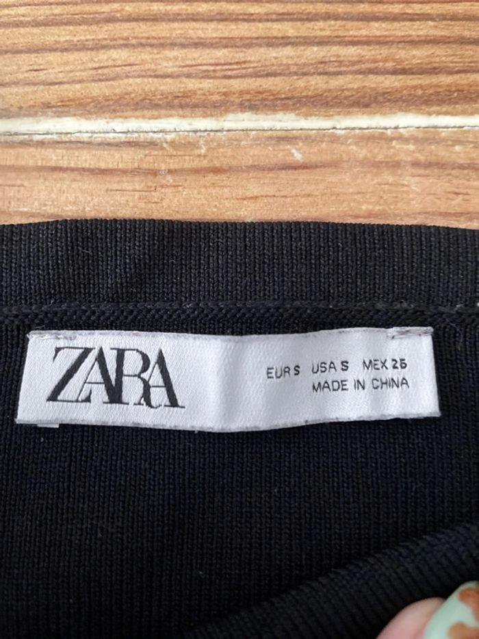 Crop top noir Zara taille S - photo numéro 3