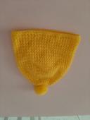 Bonnet enfant jaune laine 3ans