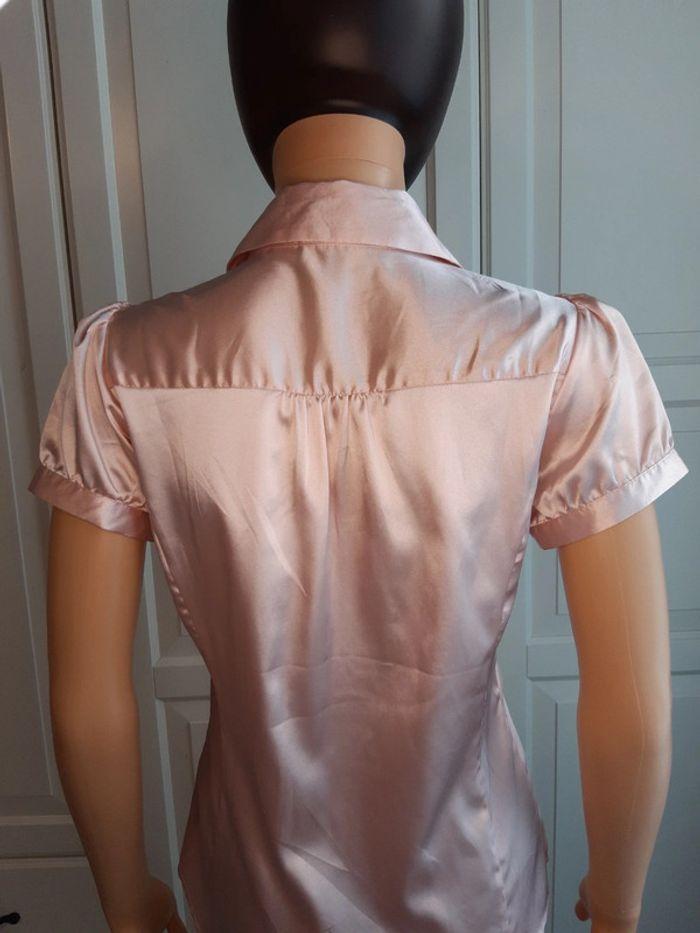 Chemise blouse marque city taille 36 S rose poudré métallisé - photo numéro 5