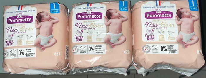 3 paquets de couches pommette taille 1 neufs