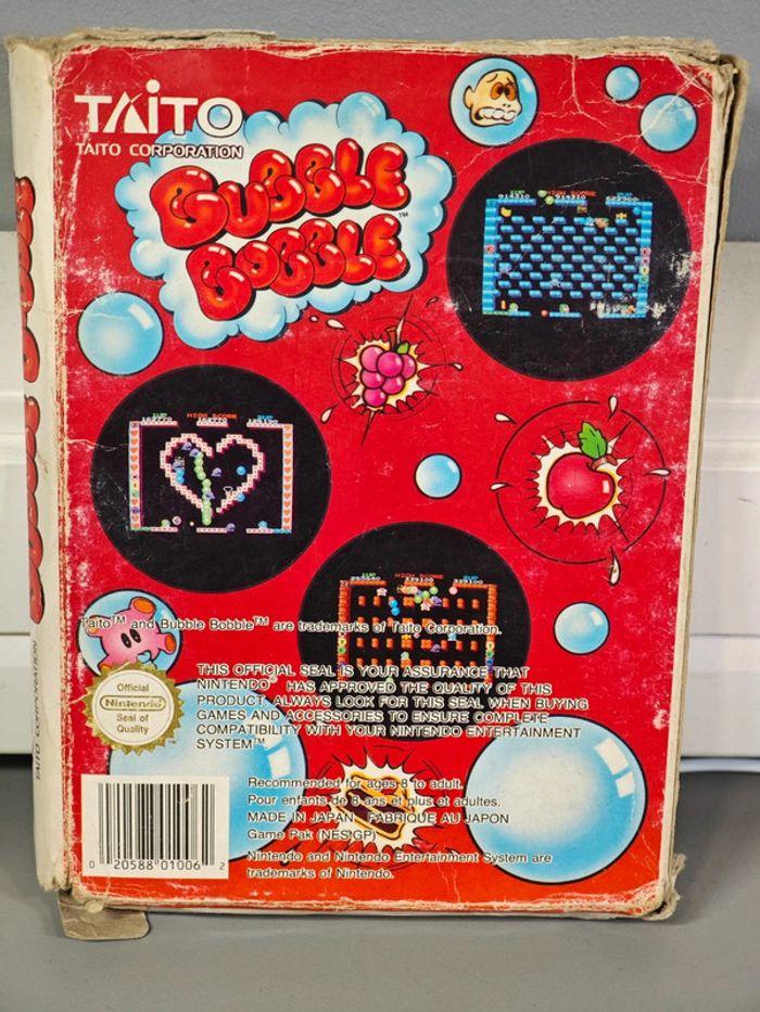 Jeu Nintendo NES Taito Bubble Bobble avec boîte - photo numéro 3