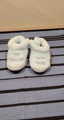 Chaussons bébé "Petit garçon Trop craquant"