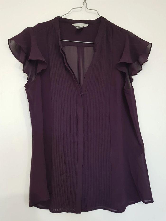 Blouse transparente violette