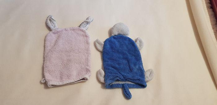 2 gants de toilette "animaux" - photo numéro 2