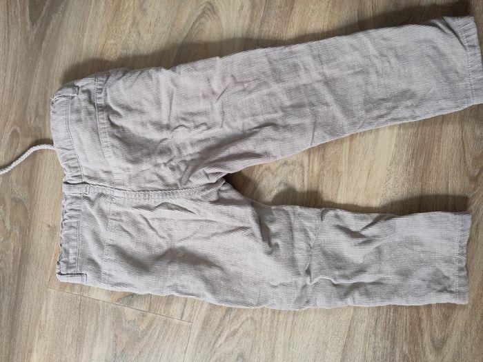 Pantalon velours côtelé doublé beige Gémo - photo numéro 2