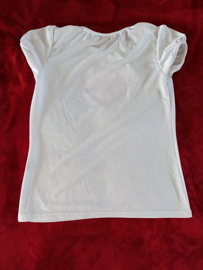 T shirt fille blanc coeur - photo numéro 2