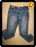 Jeans  vintage slim  bleu  look destroy gap taille 40 (30,)