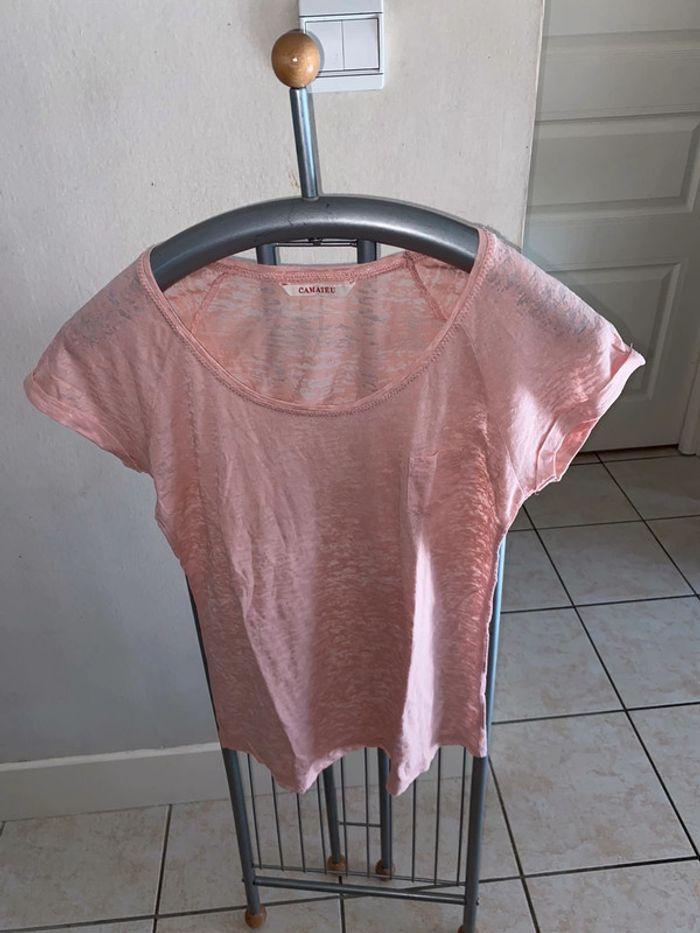 Teeshirt pailleté rosé - photo numéro 2