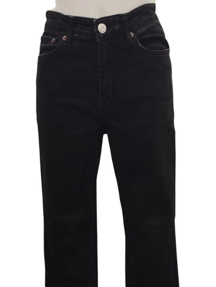 Pantalon jean noir taille haute - Mango - T 36 - photo numéro 2