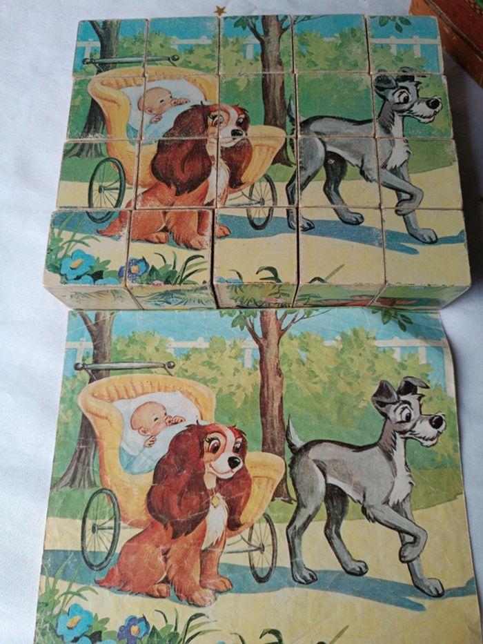 Cube bois puzzle walt Disney Bambi belle clochard lady tramp Dumbo Winnie pooh l'ourson garnier - photo numéro 5