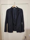 blazer Zadig & Voltaire noir pailleté rayures taille 36