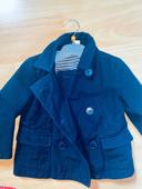 Caban bleu marine  Petit Bateau 3 ans fille