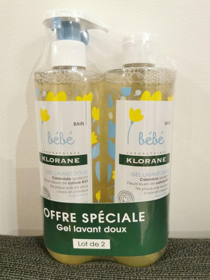 gel lavant klorane lot de 2