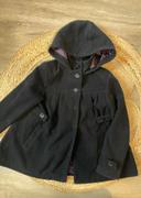 Manteau caban noir à capuche Vinyl Fraise taille 10 ans