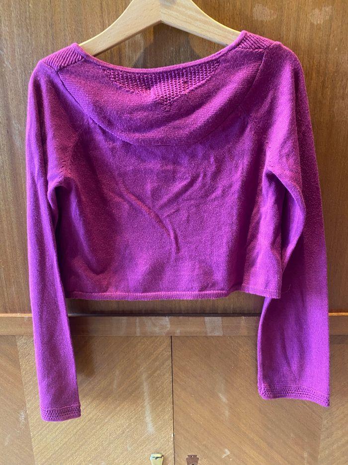 Cardigan tricot violet - photo numéro 2