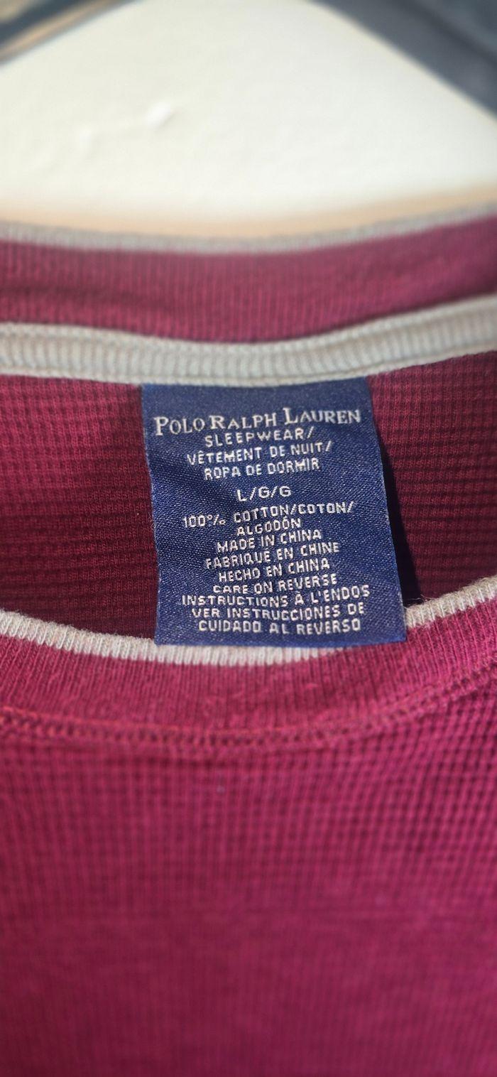 Pull  Ralph Lauren - Sweat bordeaux en coton taille L - photo numéro 3