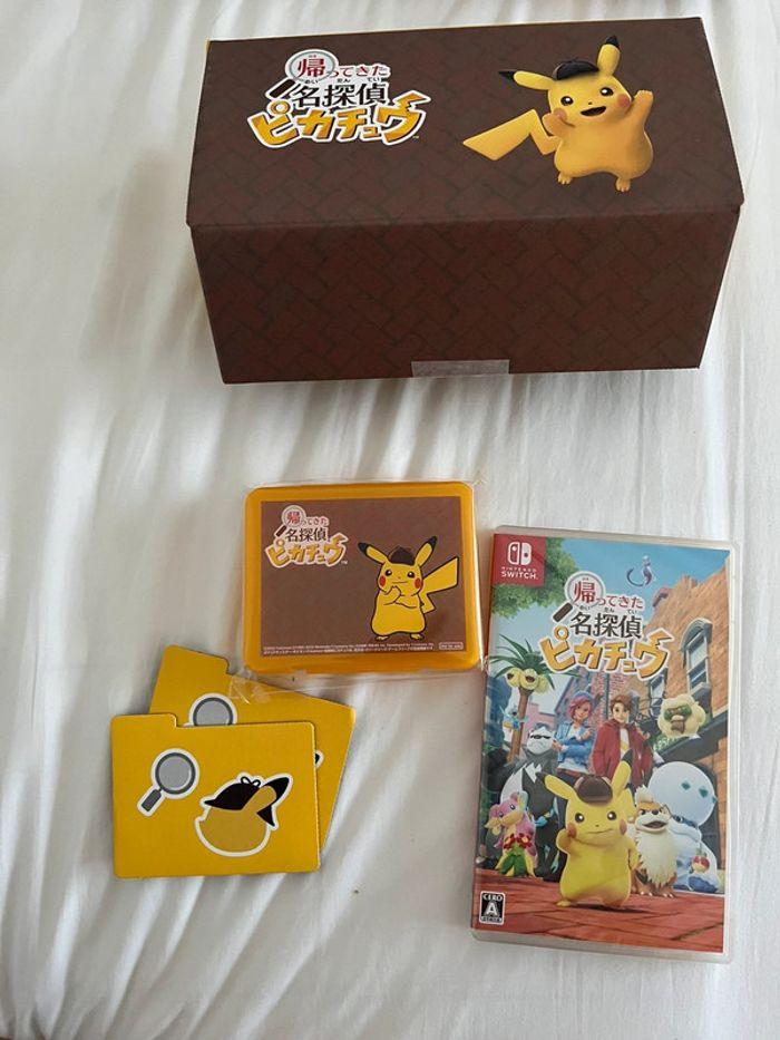 Détective pikachu return switch + goodies carton - photo numéro 1