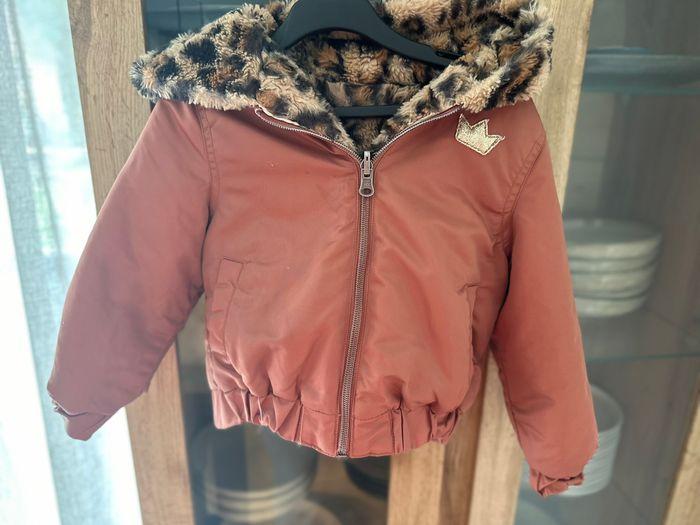 Veste avec capuche Rose/Leopard réversible 18/24 mois - photo numéro 1