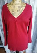 Pull long chaud, rouge, col V, Yessica, C&A, L