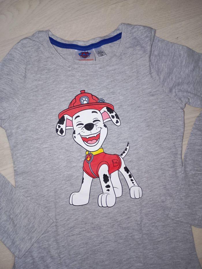 Tee-shirt gris chiné clair motif Marcus Pat Patrouille Paw Patrol Nickelodeon 
T. 7-8 ans - photo numéro 2