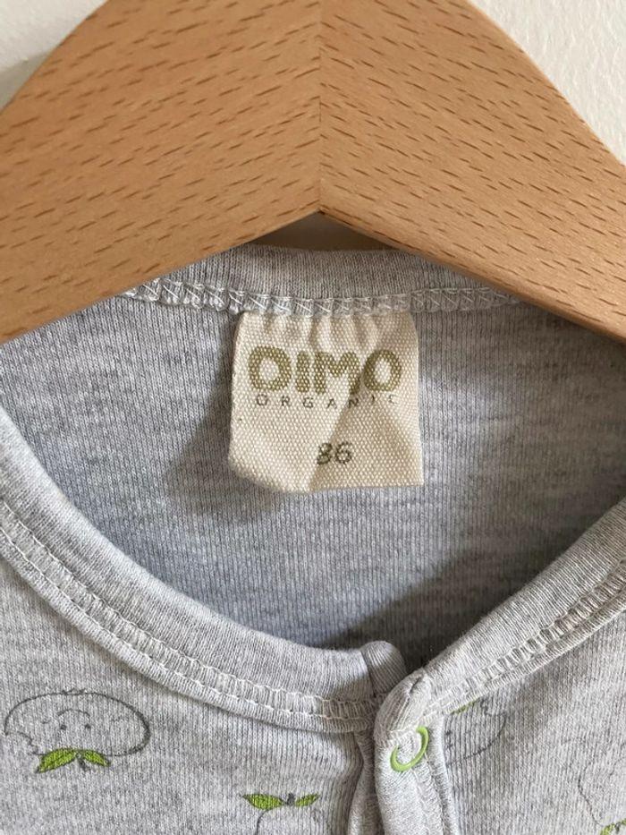 Pyjama léger en coton 1 pièce gris chiné et pomme 🍏 - 24 Mois - photo numéro 3