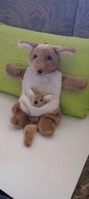 Peluche bouillotte kangourou