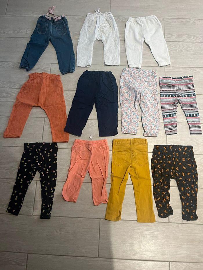 Lot de 11 pantalons fille taille 24 mois - photo numéro 2