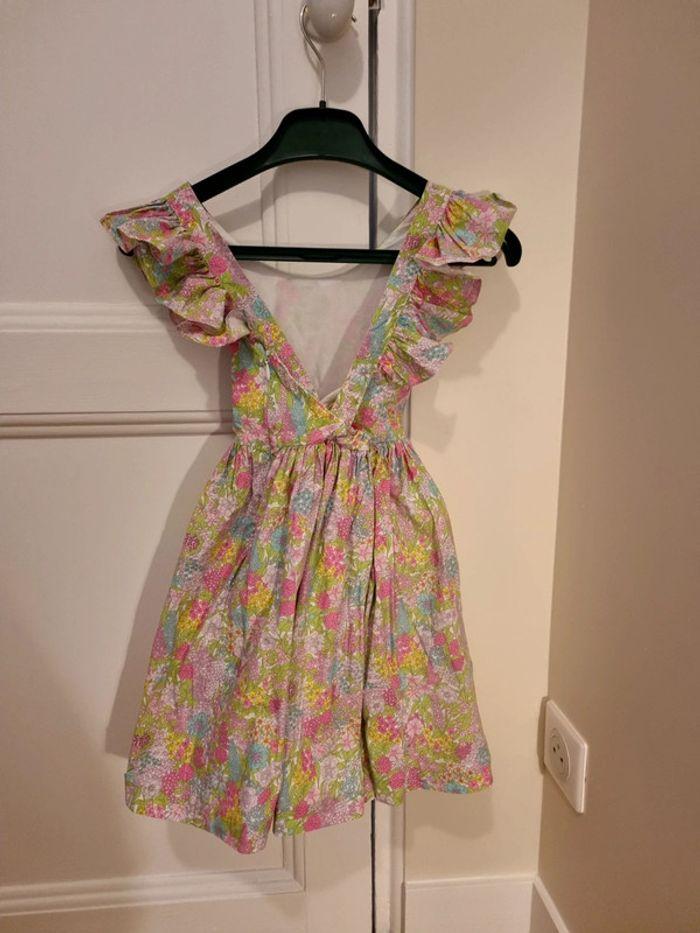 Robe liberty rose et verte - photo numéro 2