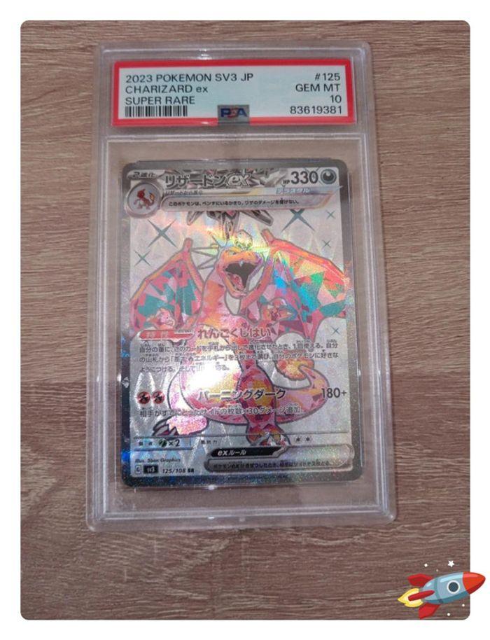 Carte pokémon PSA 10 Charizard 125/108 SV3 Dracaufeu - photo numéro 2