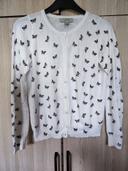 Gilet blanc papillon 36 Primark