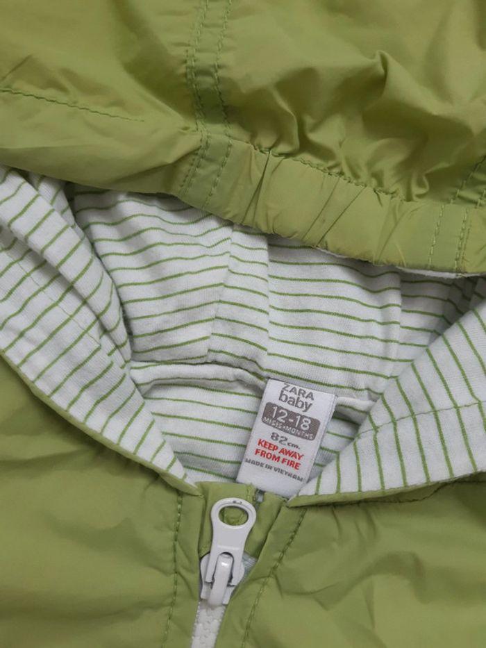 Imperméable vert à capuche Zara 12/18 mois - photo numéro 4