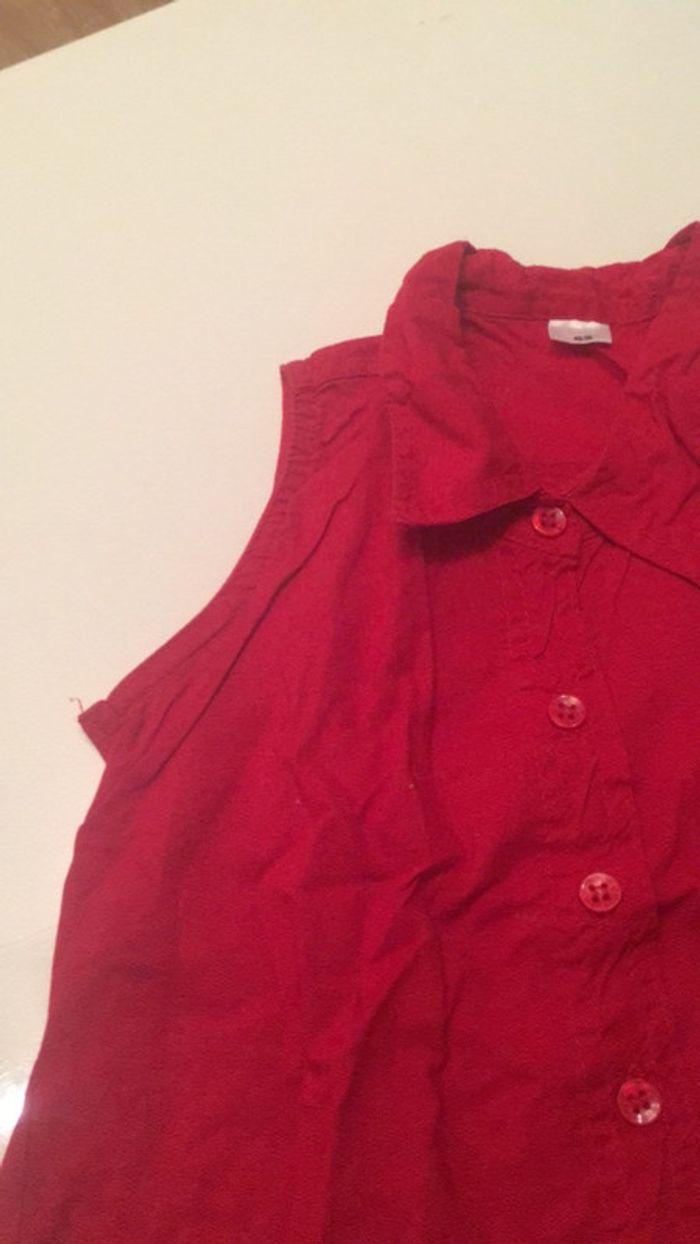 Chemise sans manches rouge - photo numéro 2