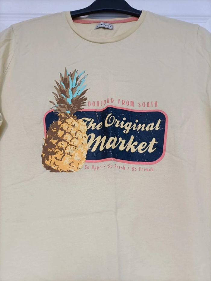 Tee-shirt jaune ananas L - photo numéro 2