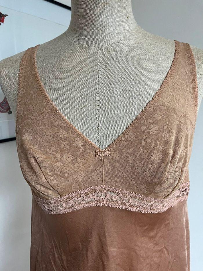 Haut nuisette Christian Dior vintage taille L couleur beige nude - photo numéro 4