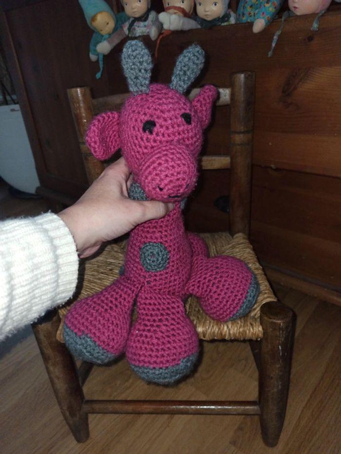 Crochet girafe fait main tbe peluche - photo numéro 3