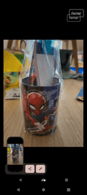 Pots de fournitures scolaires spiderman