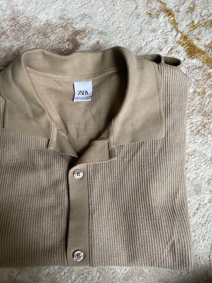 T-shirt chemise beige/marron homme Zara - photo numéro 10