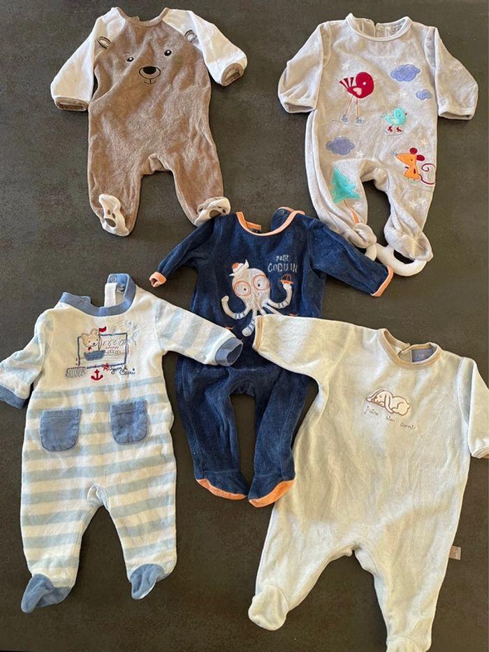 Lot 5 pyjamas garçons 3 mois diverses marques - photo numéro 1