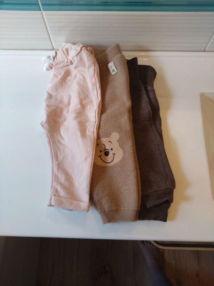 Lot 3 pantalons chauds fille et mixte taille 6mois