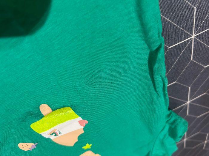 Teeshirt manches courtes vert motif glaces 6 ans - photo numéro 2