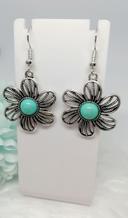 Boucles d'oreilles turquoise style ethnique