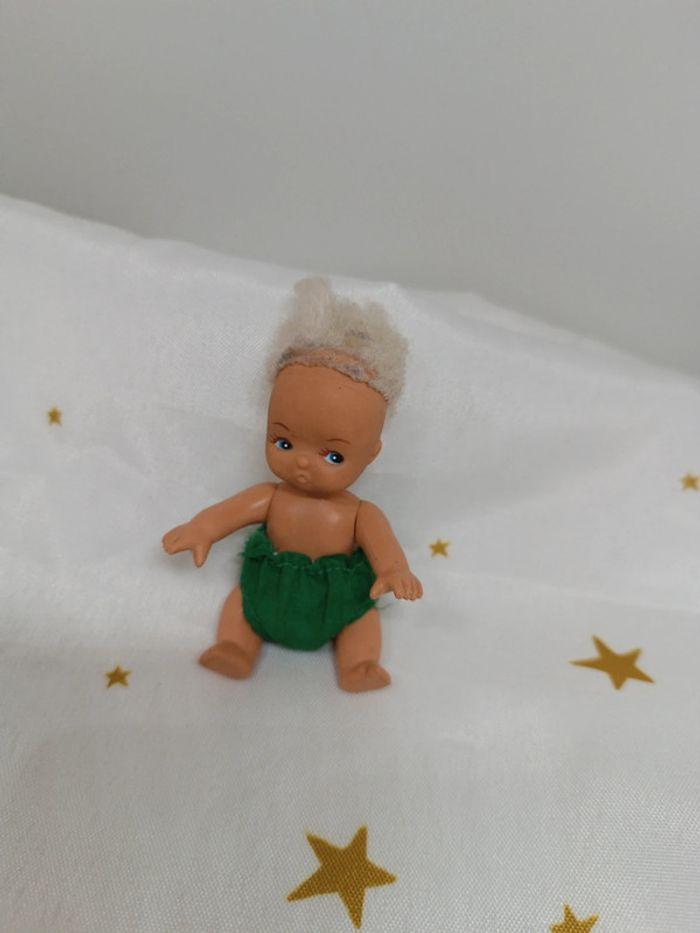 Poupée doll short vert green blond blonde delb 87 delavennat mini little bébé baby enfant kids - photo numéro 2