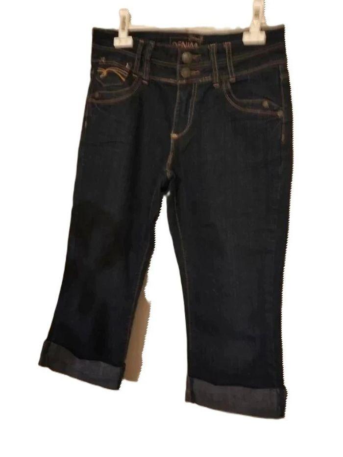 Pantacourt marine denim collection. Taille 38. Mim - photo numéro 1