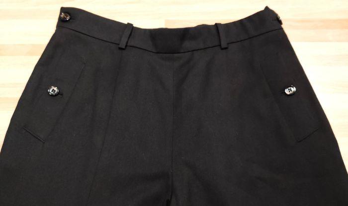 Pantalon tailleur noir laine coton kenzo t.38 - photo numéro 10