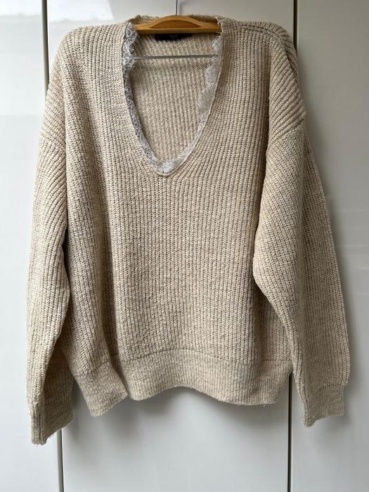 Pull beige Mango basics - Taille M - photo numéro 1