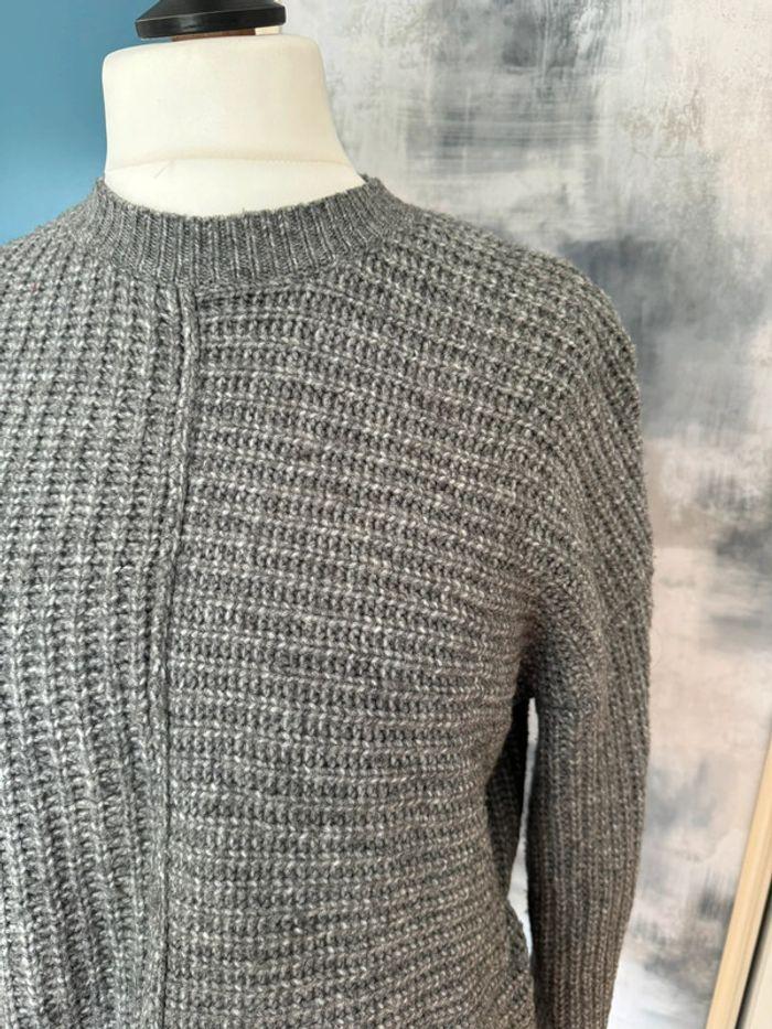 Pull Bershka gris en maille Taille S - photo numéro 8